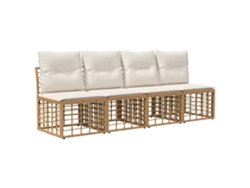 Maison Exclusive - Sofá De Jardín Para 4 Personas Sin Brazo 4 Pcs