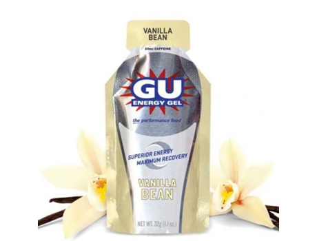 Complemento Alimentar GU Gu 24 Unidades Baunilha Feijão Energia Géis Caixa