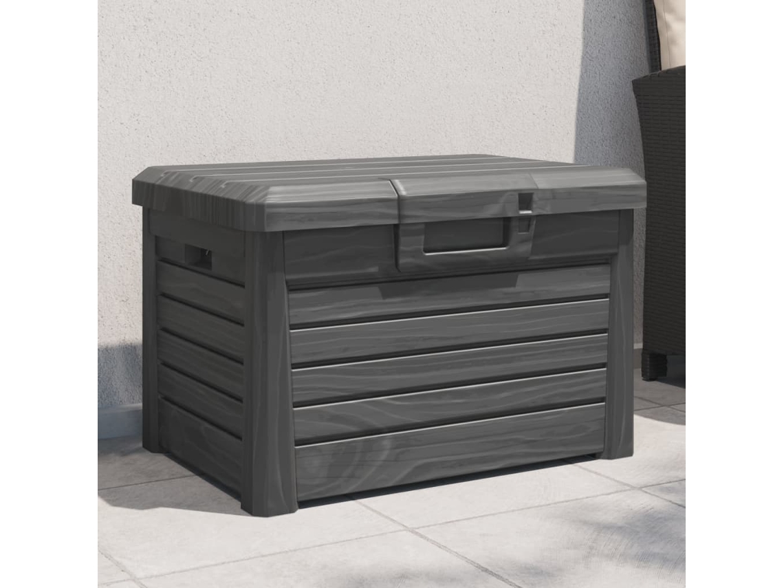 Caja de cojines para exterior de polipropileno antracita DKD HOME DECOR