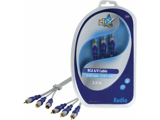 Cable de Vídeo HQ 3x RCA/3x RCA, 2.5m