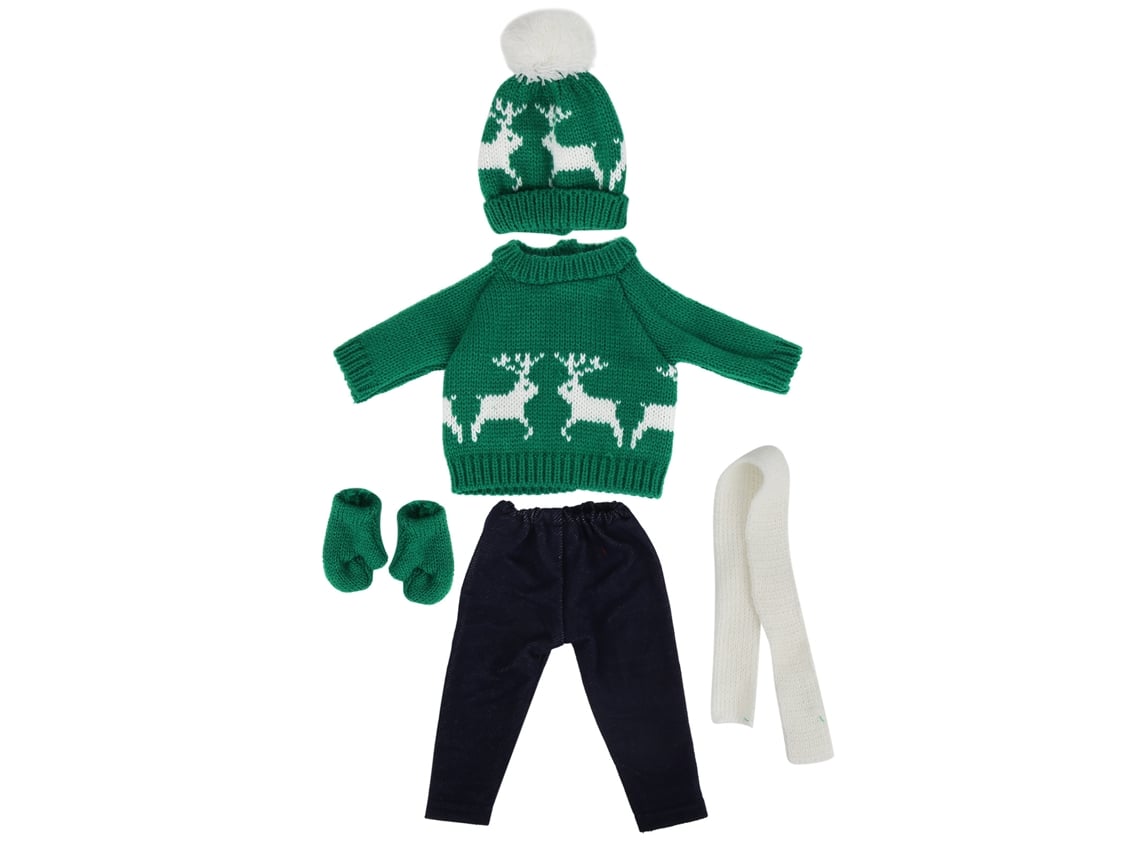 Bjww-roupas Para Bonecas Menina: Suéter De Natal, Calças E Bonés, Acessórios Para Bonecas De 45,72 Cm Q18-785
