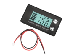 Meter De Batería Lcd 2 Cables Con Porcentaje Y Voltaje Para Baterías De Litio Y Plomo-ácido 7-68v (fondo Blanco Digital)
