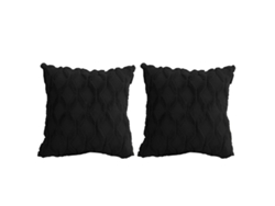 Juego De 2 Fundas De Almohada Bohemias De Felpa Lisa, 50 X 50 Cm