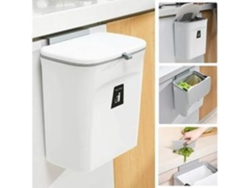KOFIHETY Contenedor de compostaje interior con tapa de sellado, basura colgante de materiales de calidad puede instalarse flexiblemente para puertas y paredes 