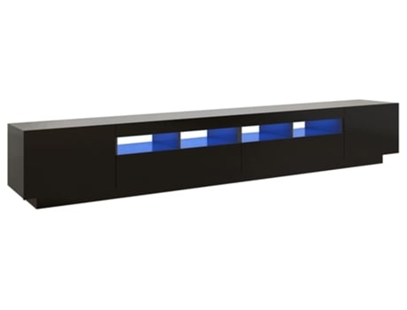 Mueble para la televisión VIDAXL Negro Madera contrachapada (260x35x40 cm)