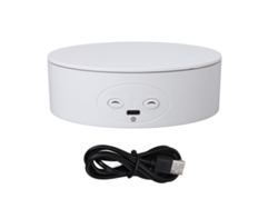 Base De Exhibición Giratoria Eléctrica De 5 Pulgadas Con 360 Grados Para Joyería Y Fotografía De Productos Blanco
