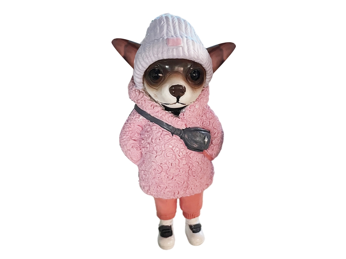 Figura Decorativa De Perro De Resina, Adorno De Pie, Juguete, Regalo De Navidad Para El Hogar Y La Sala De Estar.