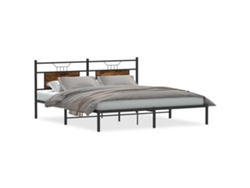 Maison Exclusive - Estructura De Cama Sin Colchón Roble Ahumado 160x200 Cm