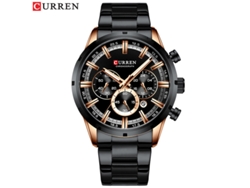 Reloj De Pulsera Moderno Para Hombre (negro) Resistente Al Agua, Con Seis Manecillas, Correa De Acero Inoxidable Elegante Y Multifuncional.