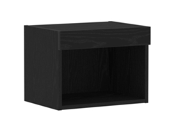 Mueble para TV | Soporte para TV | Soporte para TV con iluminación LED, roble negro, 40 x 30 x 30 cm