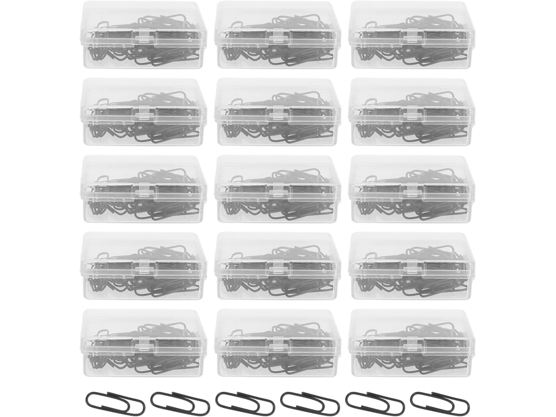 Clips Ovalados Negros De 28 Mm, 50 Unidades Por Caja, Paquete De 15 Cajas – Accesorios De Papelería