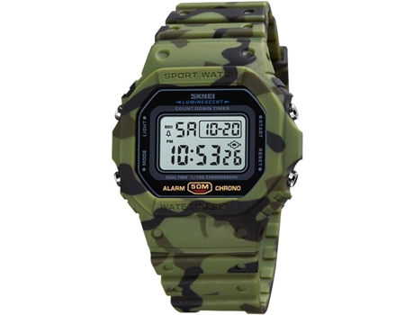 VEANXIN Relojes de pulsera deportivos retro multifuncionales digitales-Negro