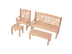 2026-set De Muebles Miniatura Para Casita De Muñecas: Mesa, Sillas Y Taburete En Escala 1:12