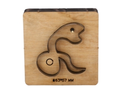 Herramienta De Estampado De Cuero En Forma De Serpiente 63x57mm Acero Aleado Para Manualidades