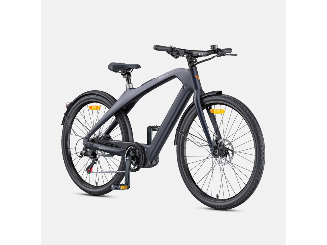 Bicicleta eléctrica Engwe N1 Pro, motor de 250 W, batería de 36 V y 10 Ah, neumáticos de 27,5 pulgadas, frenos de disco hidráulicos, color gris.