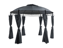 Cenador de Metal Gris Grafito Negro BELIANI Safara 360 cm