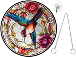 Figura Decorativa Acrílica Para Colgar En La Ventana, Fabricada Con Material Y Cadena De Hierro De 40 Cm. Para Decorar