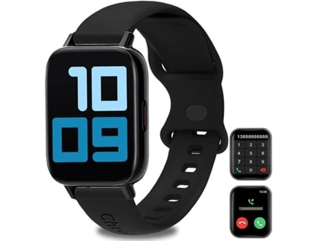 Smartwatch con Llamada Bluetooth AUJEZON I22 Ip67 Resistente al Agua 1 69 Pulgadas para Android Ios Negro