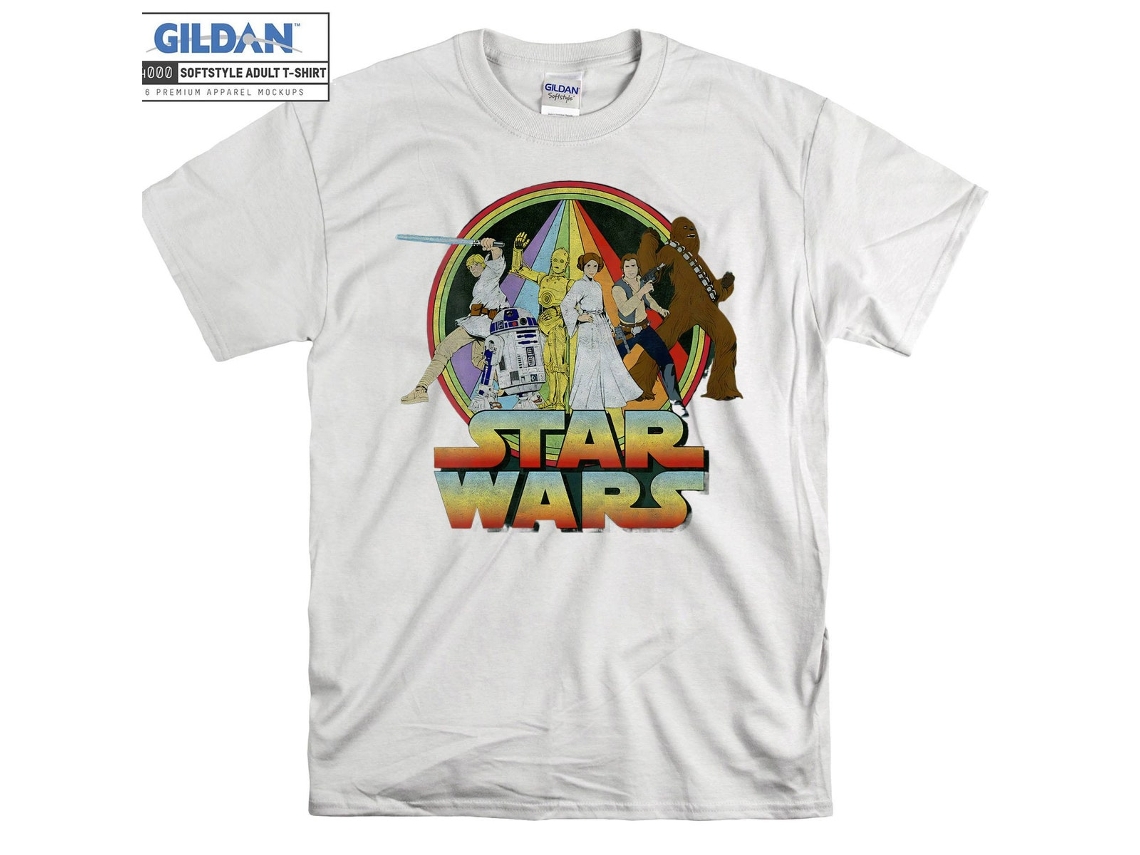 Camiseta Rockinstone Star Wars Rainbow Group（xxl）