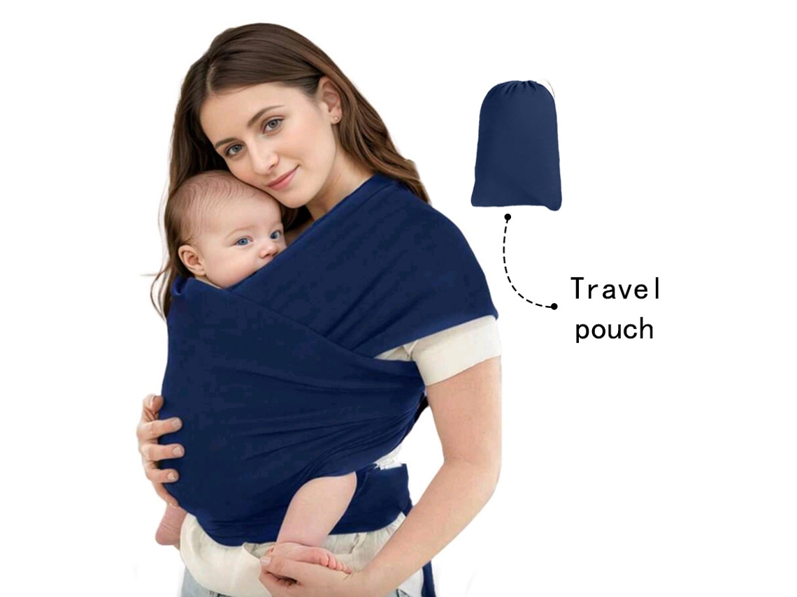 Portabebés tipo fular, suave y ajustable para recién nacidos de 3 a 12 meses, azul HEXINYIGJLY