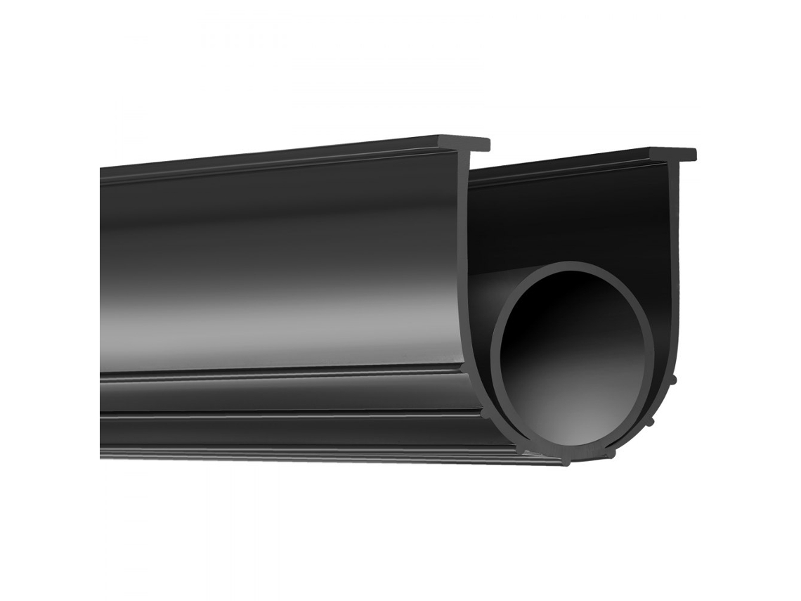 Junta de puerta de garaje 3m de caucho negro con perfil Uo Tekmaquinas