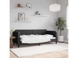 Sofá Cama Sin Colchón Tela Negro 80x200 Cm
