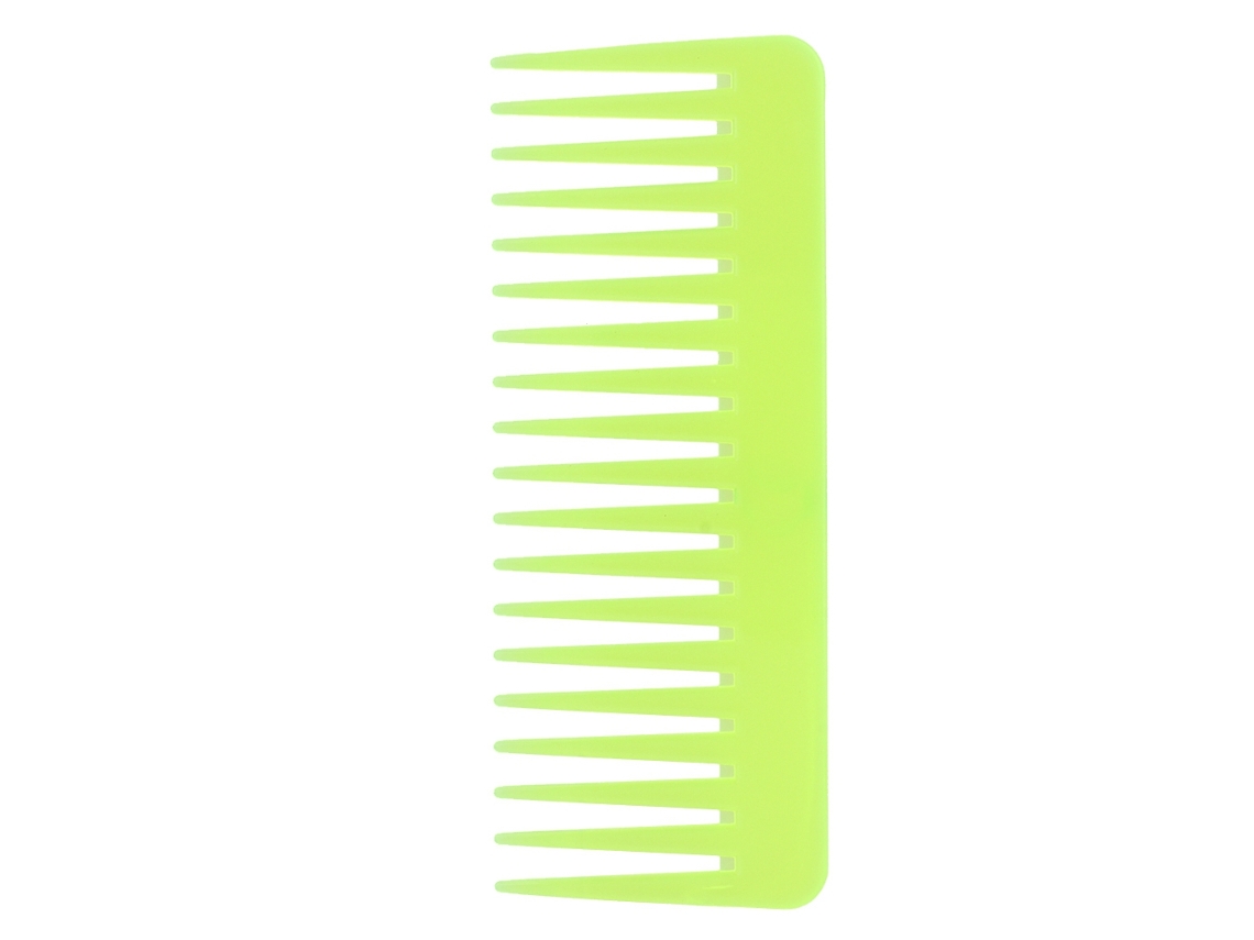 Peine de dientes anchos ultrafinos para peinar el cabello, herramienta de peluquería, color fluorescente.