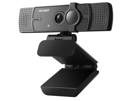 Cámara web con micrófono, cubierta de privacidad sin distorsión Cámara USB 1080P Plug Play Mic Cámara web Full Ultra HD Video Cam Llamadas CHRONUS...