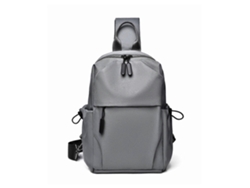 Bolso bandolera informal para hombre, ligero y versátil, ideal para ciclismo. Color: Gris.
