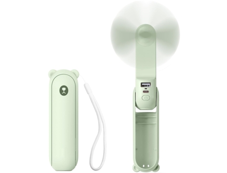 Mini ventilador de mano, ventilador de mano 3 en 1, ventilador de bolsillo pequeño recargable por USB 12-19 horas de trabajo con banco de energía, ...