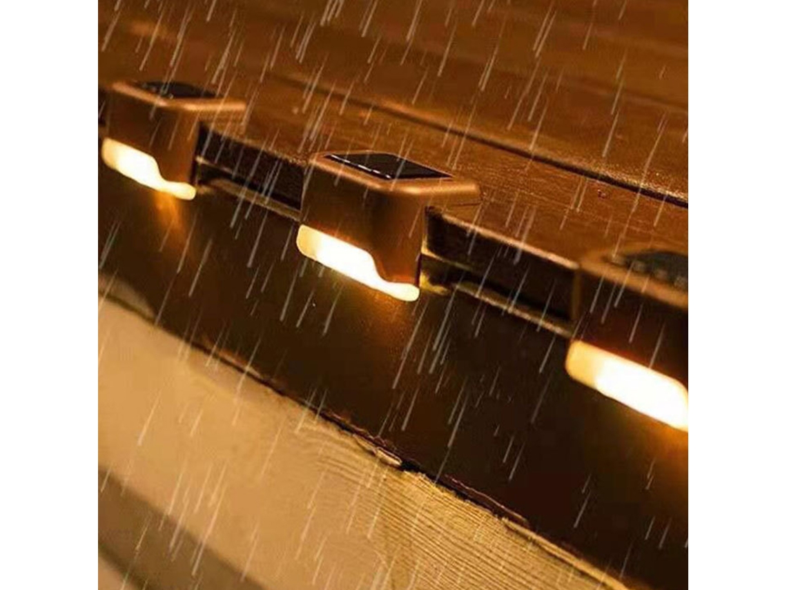 2026-4pcs Luces Solares Exteriores Impermeables Led Para Escaleras Jardín Pared Cerca, Ahorro Energético, Duraderas