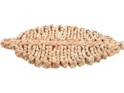 Posavasos De Paja Tejida Con Forma De Hoja Para Restaurante.