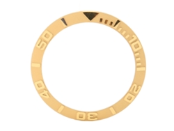 Inserto de reparación para brazalete de reloj con anillo de cerámica, bisel dorado de 38 mm