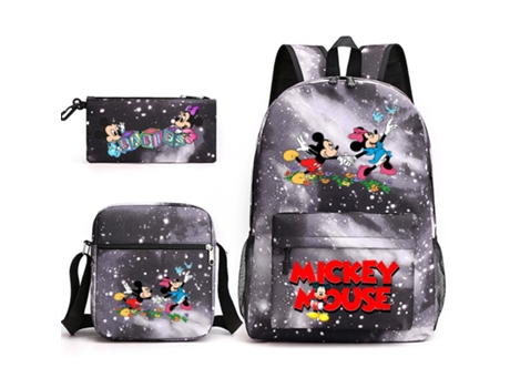 KOHREE Conjunto de tres piezas de mochila escolar para estudiantes de Mickey Mouse