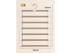 Rack Para Calças De Aço Inoxidável De 6 Camadas Dobrável Cabide Mágico Que Economiza Espaço 