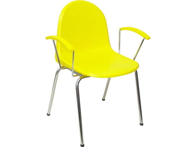 Conjunto de 4 Sillas de Confidente PIQUERAS Y CRESPO Ves Amarillo (Plástico)
