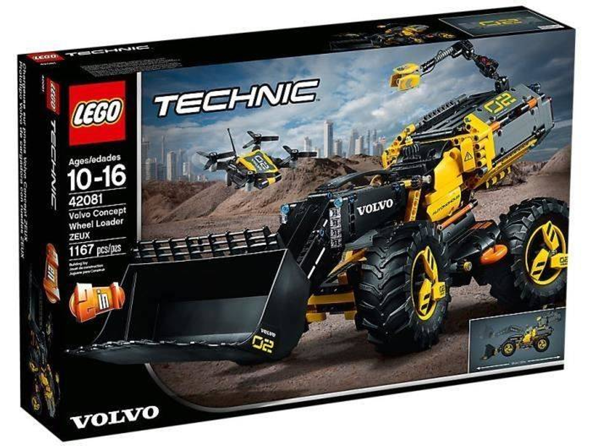 LEGO Technic: Volvo Concept Wheel Loader ZEUX - 42081 (Idade mínima: 10 - 1167 Peças)