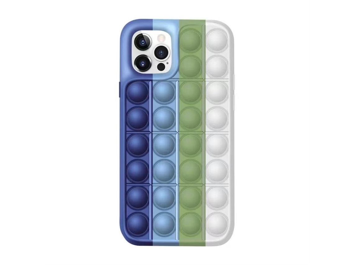 Caso De Teléfono De Silicona Fidget Pop Para Ios 11 Con Burbujaspush Y Cubierta Sensorial
