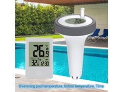 Receptor de Display Lcd Sem Fio com Termômetro de Piscina Distância de Detecção de 60 Metros 
