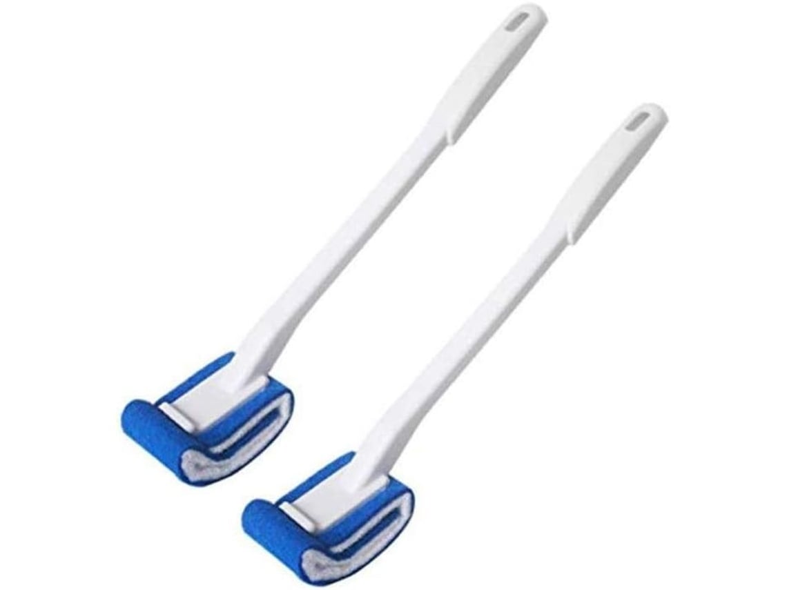 2026-escobilla De Inodoro Linjou 2 Pack Suave Sin Raspar Limpieza Profunda Anti-splash Mango Cómodo (blanco)