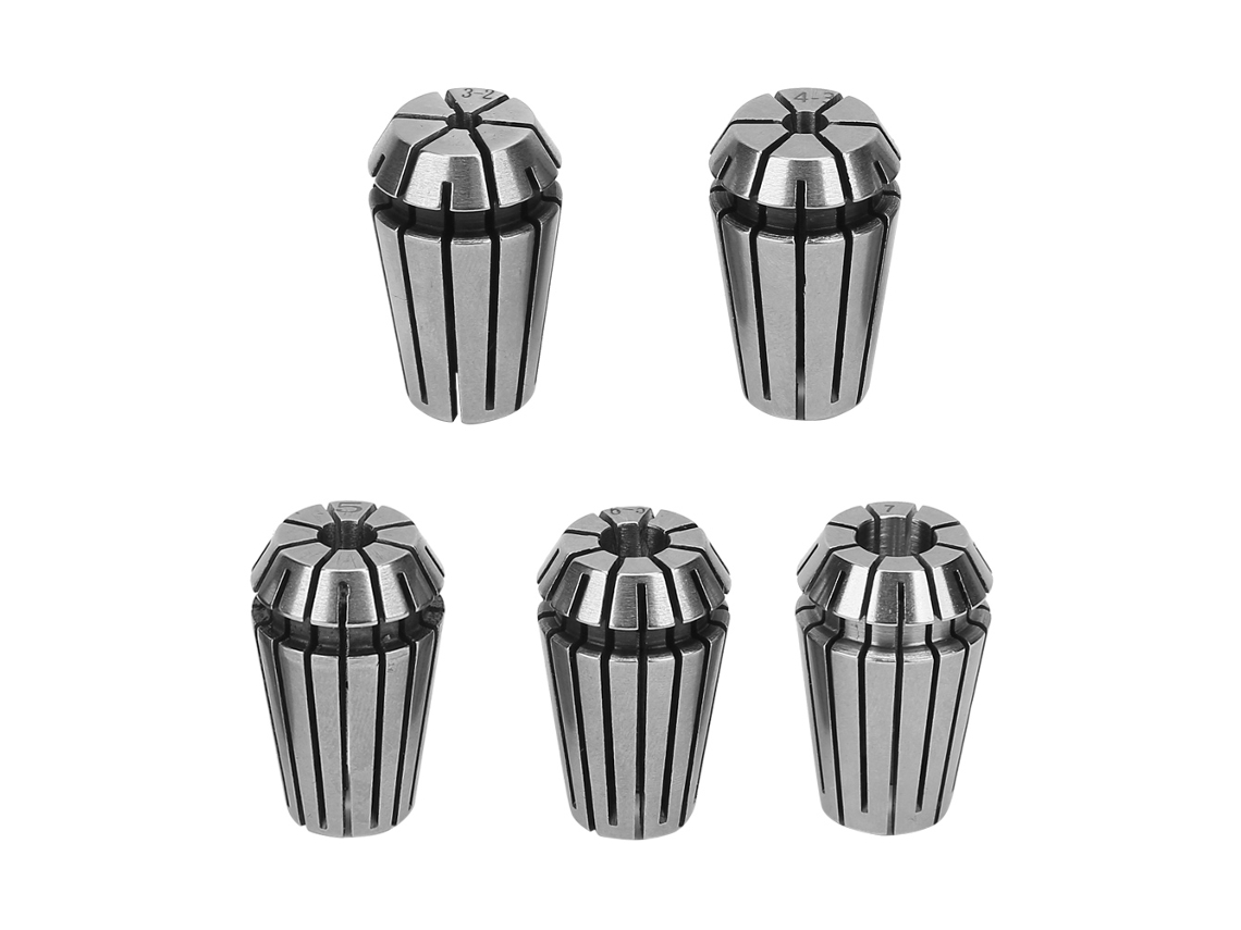 2026velora-5pcs/set Pinza Resorte Er16 Acero Alto Carbono Para Cnc Fresado Grabado 3/4/5/6/7mm