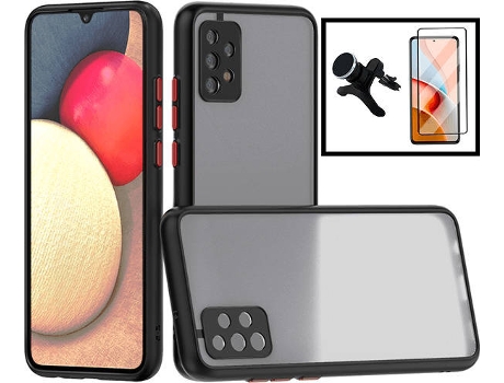 Carcasa + Protector + Soporte Samsung Galaxy A32 5G PHONECARE Anti Choque Negro 6235