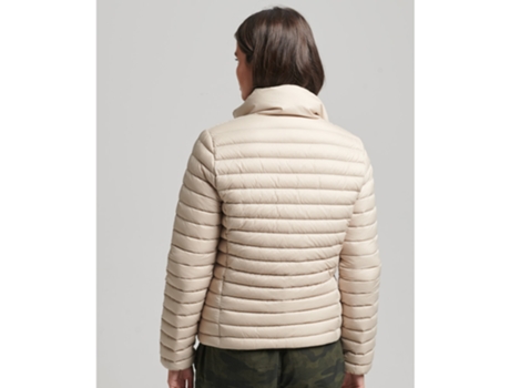 Abrigo para Mujer SUPERDRY (S - Nylon - Gris)