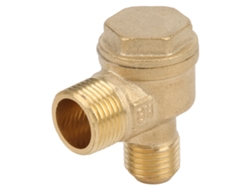 Válvula de retención de latón de 2 vías con rosca macho, accesorio para compresor de aire no compatible, 3/8 x 14