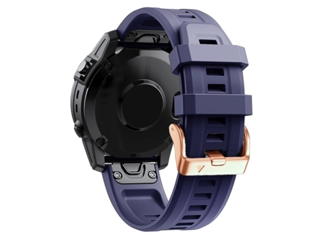 Correa Silicona Cierre Metálico para Garmin Fenix 6S Morada y Negra Pack 2X VEANXIN