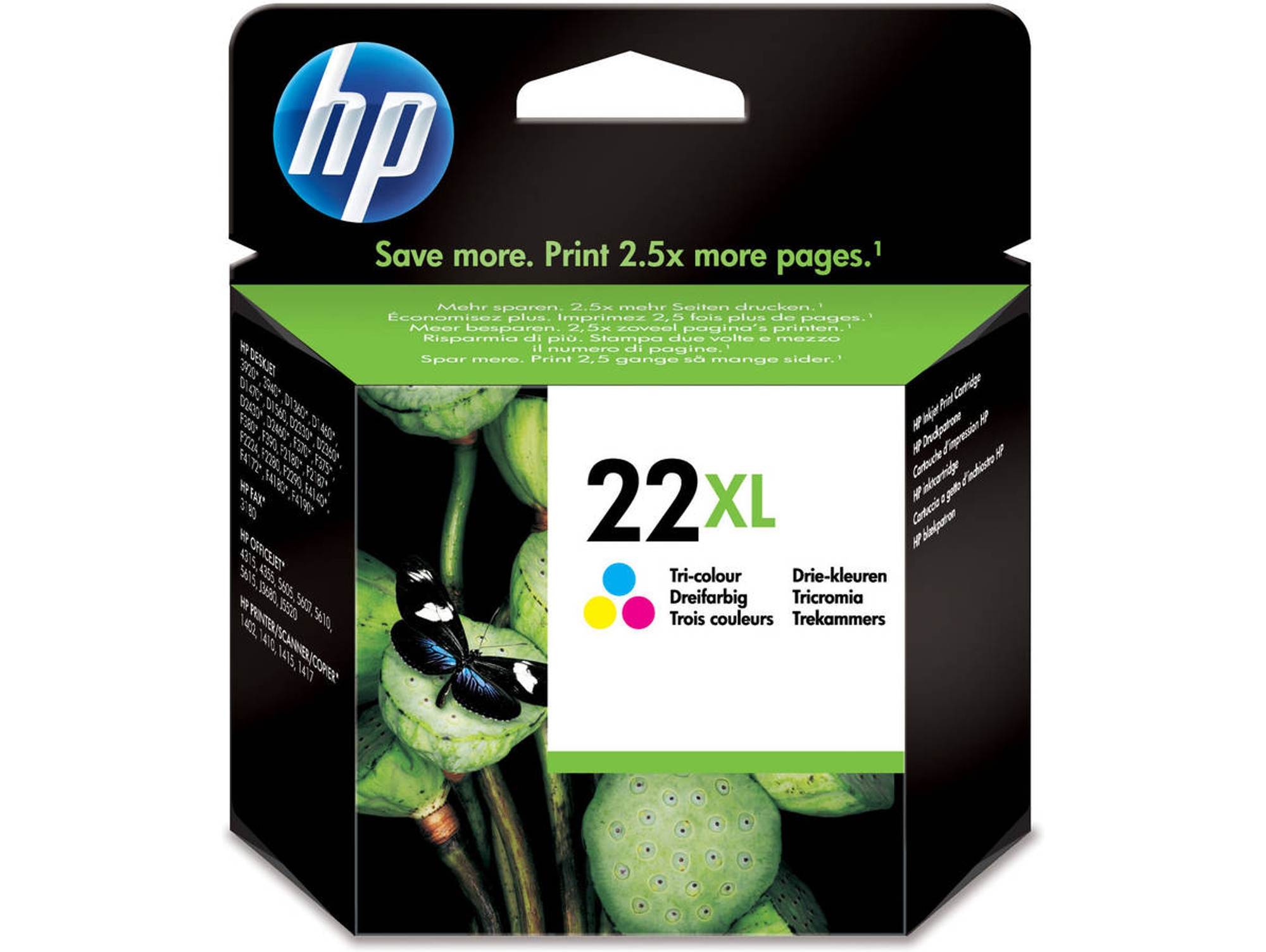 Cartucho de tinta HP HP 22XL Original Cian, Magenta, Amarillo 1 pieza(s)