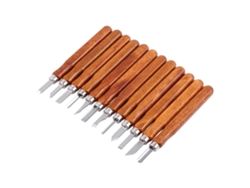 Juego De 12 Cuchillos Para Tallar Madera, Ideales Para Carpintería Y Bricolaje, Con Hojas De Acero.