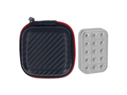 Juguete Deslizante Portátil De Metal Plateado Haptivo Para La Punta De Los Dedos Con Patrón Texturizado.
