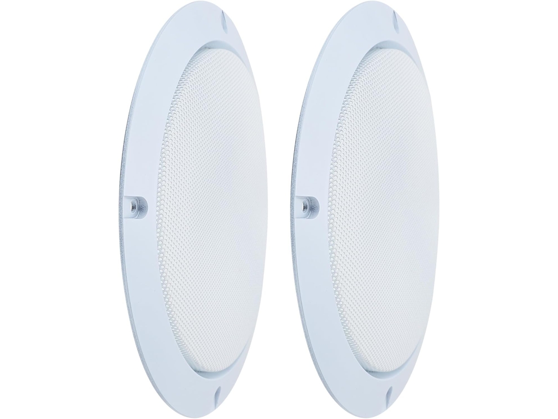 Cubierta Metálica Blanca Para Altavoz De 6,5 Pulgadas, 2 Piezas, Acero Laminado En Frío Y Protección Abs.