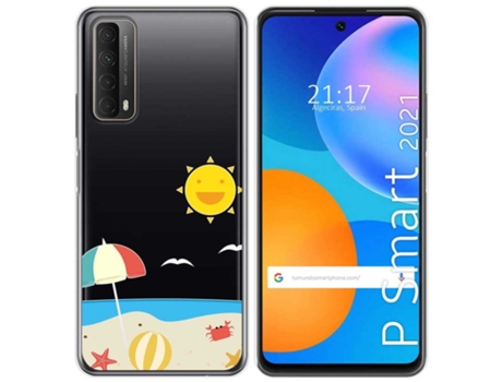 Carcasa Huawei P Smart 2021 TUMUNDOSMARTPHONE Dibujos Transparente Multicolor